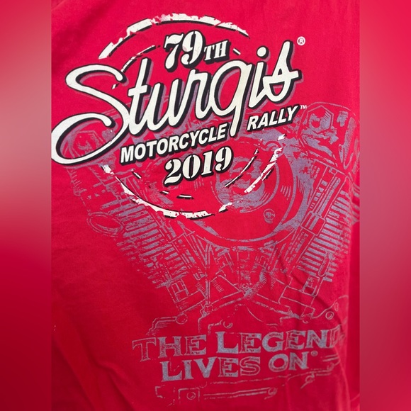 STURGIS 2019 MOTORCYCLE RALLY BUTTON DOWN SLEEVELESS SHIRT - Picture 2 of 6